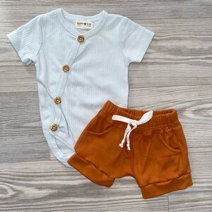 Rabbit and Bear Baby Boy Two-Piece Summer Outfit 3–6 Months